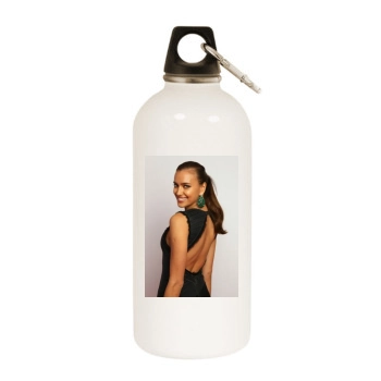 Irina Shayk White Water Bottle With Carabiner