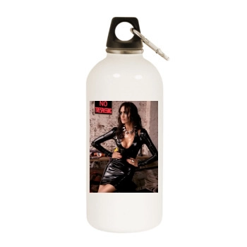 Irina Shayk White Water Bottle With Carabiner