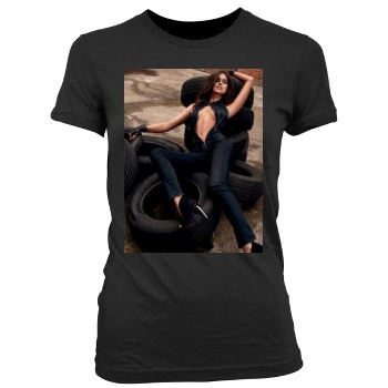 Irina Shayk Women's Junior Cut Crewneck T-Shirt