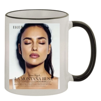 Irina Shayk 11oz Colored Rim & Handle Mug