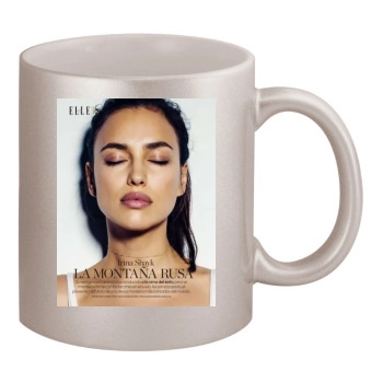 Irina Shayk 11oz Metallic Silver Mug