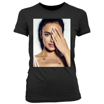 Irina Shayk Women's Junior Cut Crewneck T-Shirt