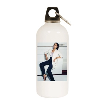 Irina Shayk White Water Bottle With Carabiner