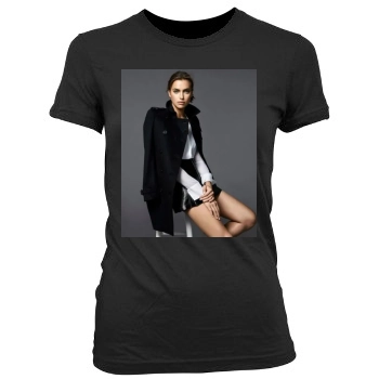 Irina Shayk Women's Junior Cut Crewneck T-Shirt