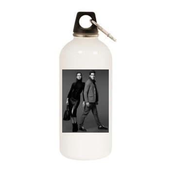 Irina Shayk White Water Bottle With Carabiner