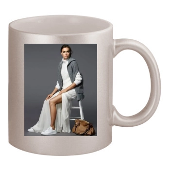 Irina Shayk 11oz Metallic Silver Mug