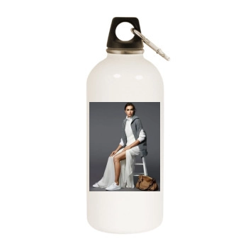 Irina Shayk White Water Bottle With Carabiner