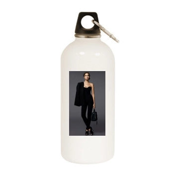 Irina Shayk White Water Bottle With Carabiner