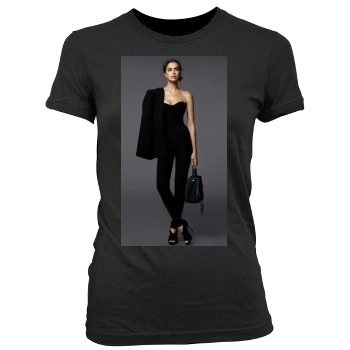 Irina Shayk Women's Junior Cut Crewneck T-Shirt