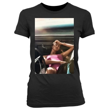 Irina Shayk Women's Junior Cut Crewneck T-Shirt