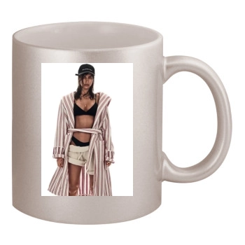 Irina Shayk 11oz Metallic Silver Mug