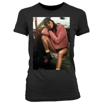 Irina Shayk Women's Junior Cut Crewneck T-Shirt