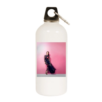 Irina Shayk White Water Bottle With Carabiner