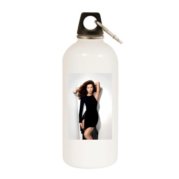 Irina Shayk White Water Bottle With Carabiner