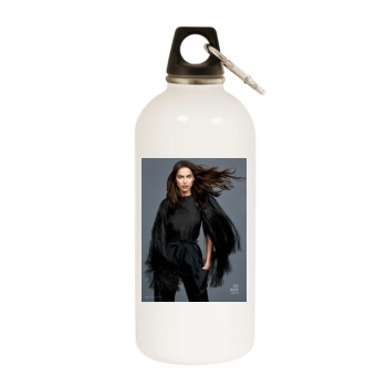 Irina Shayk White Water Bottle With Carabiner