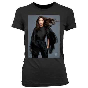 Irina Shayk Women's Junior Cut Crewneck T-Shirt