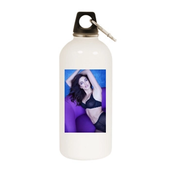 Irina Shayk White Water Bottle With Carabiner