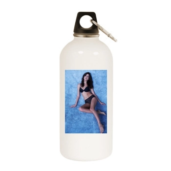 Irina Shayk White Water Bottle With Carabiner