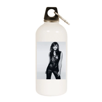 Irina Shayk White Water Bottle With Carabiner