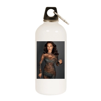 Irina Shayk White Water Bottle With Carabiner