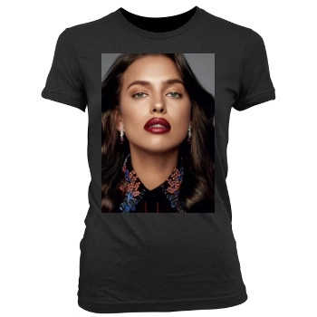 Irina Shayk Women's Junior Cut Crewneck T-Shirt