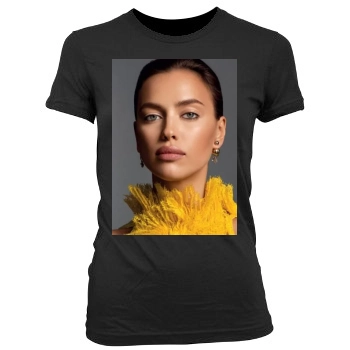 Irina Shayk Women's Junior Cut Crewneck T-Shirt