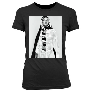 Irina Shayk Women's Junior Cut Crewneck T-Shirt