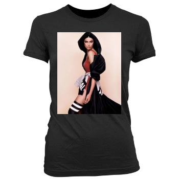 Irina Shayk Women's Junior Cut Crewneck T-Shirt