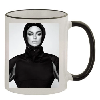 Irina Shayk 11oz Colored Rim & Handle Mug