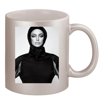 Irina Shayk 11oz Metallic Silver Mug