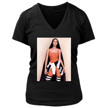 Irina Shayk Women's Deep V-Neck TShirt