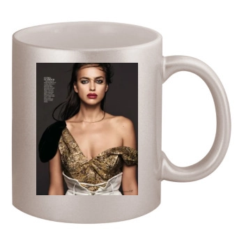 Irina Shayk 11oz Metallic Silver Mug