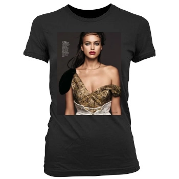 Irina Shayk Women's Junior Cut Crewneck T-Shirt