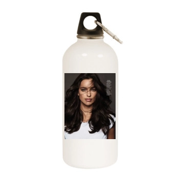 Irina Shayk White Water Bottle With Carabiner