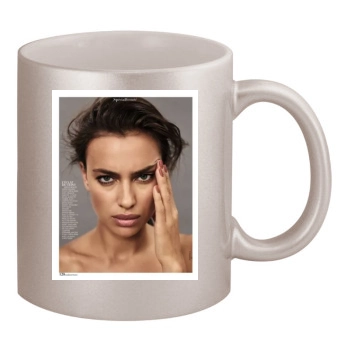 Irina Shayk 11oz Metallic Silver Mug