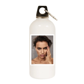 Irina Shayk White Water Bottle With Carabiner