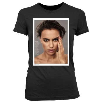 Irina Shayk Women's Junior Cut Crewneck T-Shirt