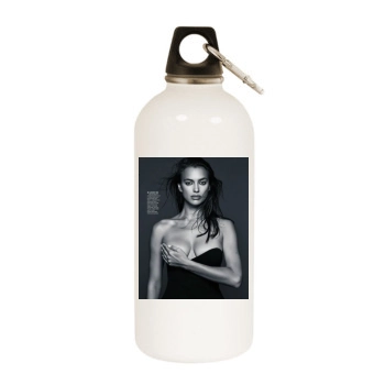 Irina Shayk White Water Bottle With Carabiner