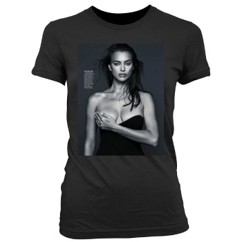 Irina Shayk Women's Junior Cut Crewneck T-Shirt