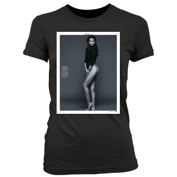 Irina Shayk Women's Junior Cut Crewneck T-Shirt