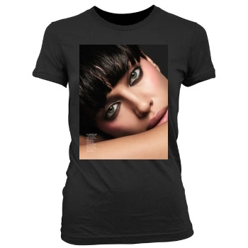 Irina Shayk Women's Junior Cut Crewneck T-Shirt