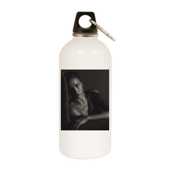 Irina Shayk White Water Bottle With Carabiner