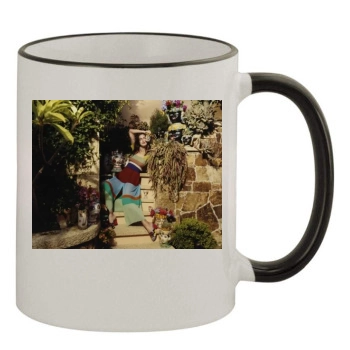 Irina Shayk 11oz Colored Rim & Handle Mug