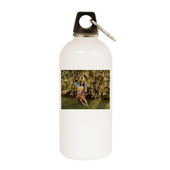 Irina Shayk White Water Bottle With Carabiner