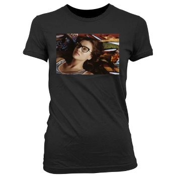 Irina Shayk Women's Junior Cut Crewneck T-Shirt