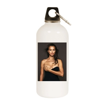 Irina Shayk White Water Bottle With Carabiner