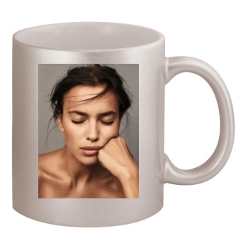 Irina Shayk 11oz Metallic Silver Mug