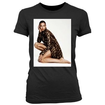 Irina Shayk Women's Junior Cut Crewneck T-Shirt