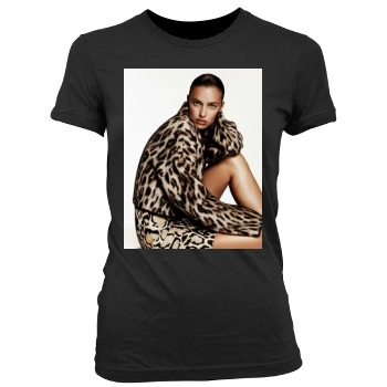 Irina Shayk Women's Junior Cut Crewneck T-Shirt