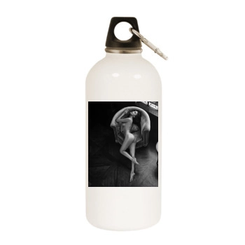 Irina Shayk White Water Bottle With Carabiner